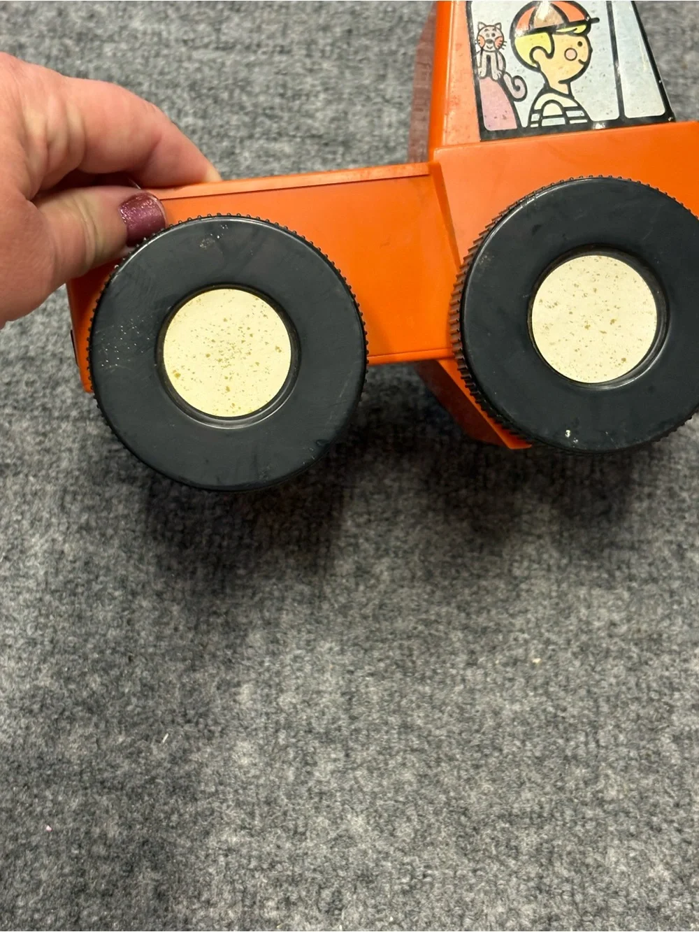1970’s Tupperware Toys Pick-Em-Up Truck Orange Good Shape